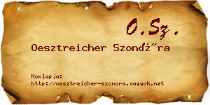 Oesztreicher Szonóra névjegykártya